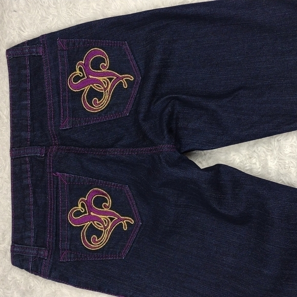 SOUTH Pole Jean Co. Blue Dark Wash Five Pocket Mid Rise Straight Leg Jeans - Picture 9 of 12